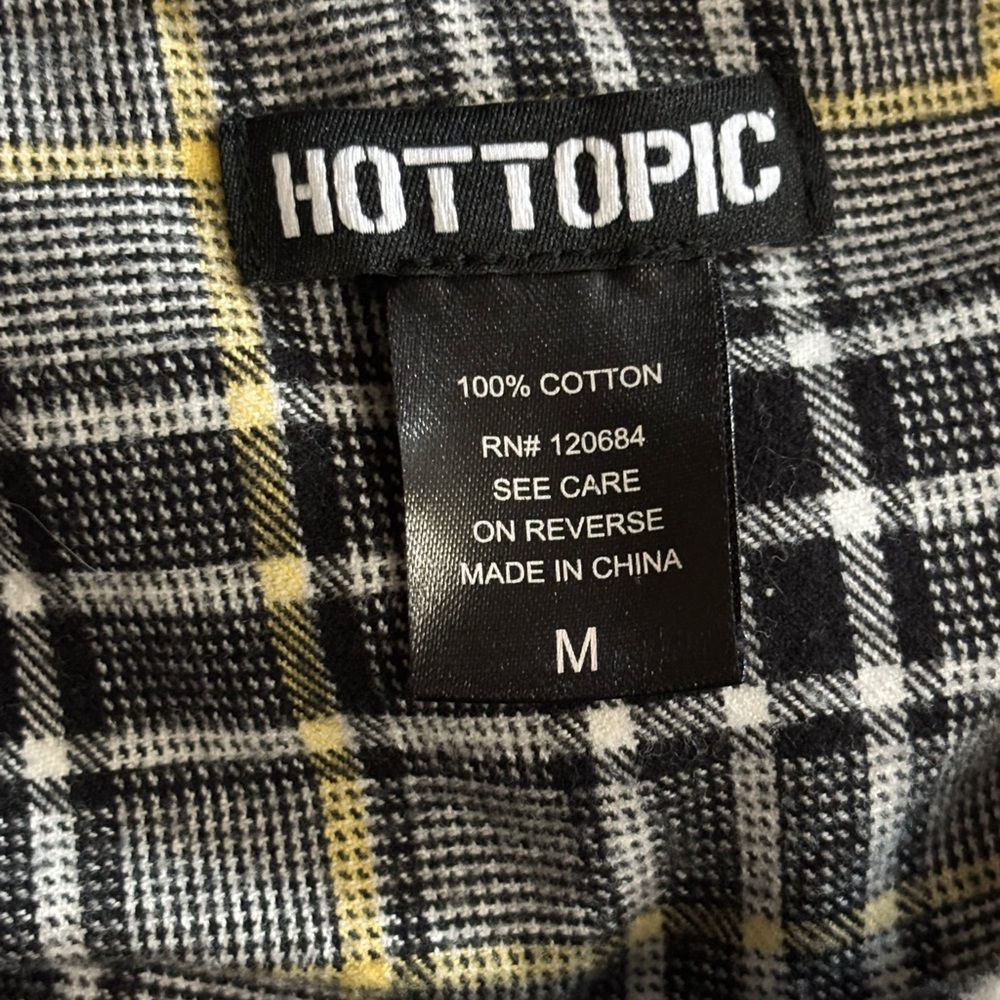Hot Topic Flannel Hoodie Size M - Picture 6 of 7